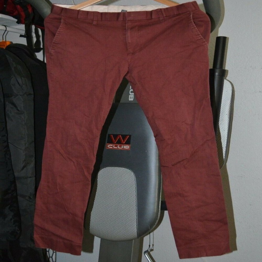 Mens topman ultra skinny slim dress pants 32R burgandy